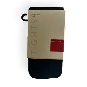 Avenue Black Microfiber Tights